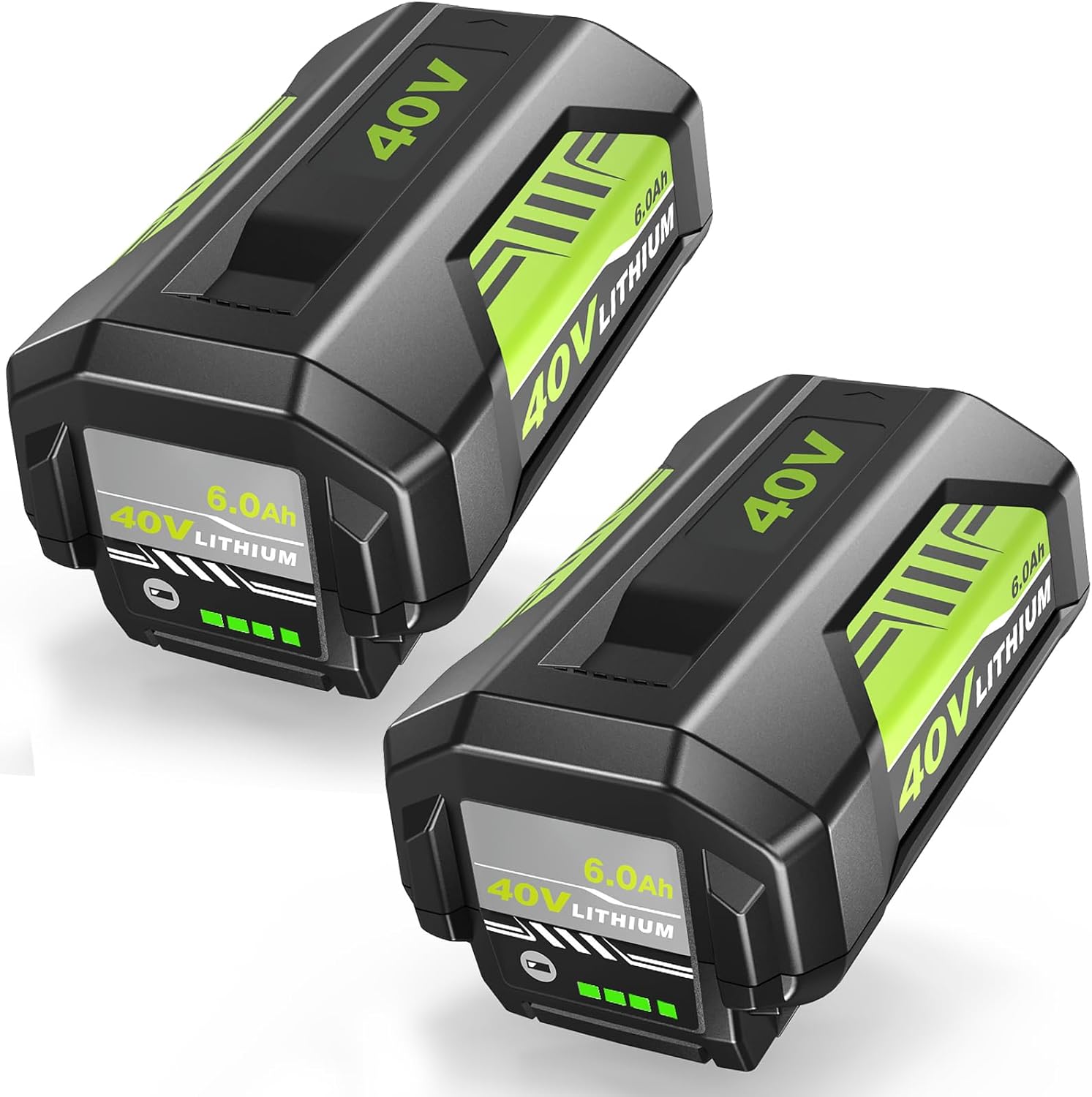 2Pack 40V 6.0Ah Lithium-ion Batteries Replacement for Ryobi 40V Battery Compatible with Ryobi 40 Volt Battery Power Tools and Chargers OP4026A OP4040 OP4030 OP4050 OP4060
