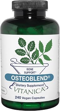 Vitanica ، OsteoBlend ، دعم العظام ، نباتي ، 240 كبسولة