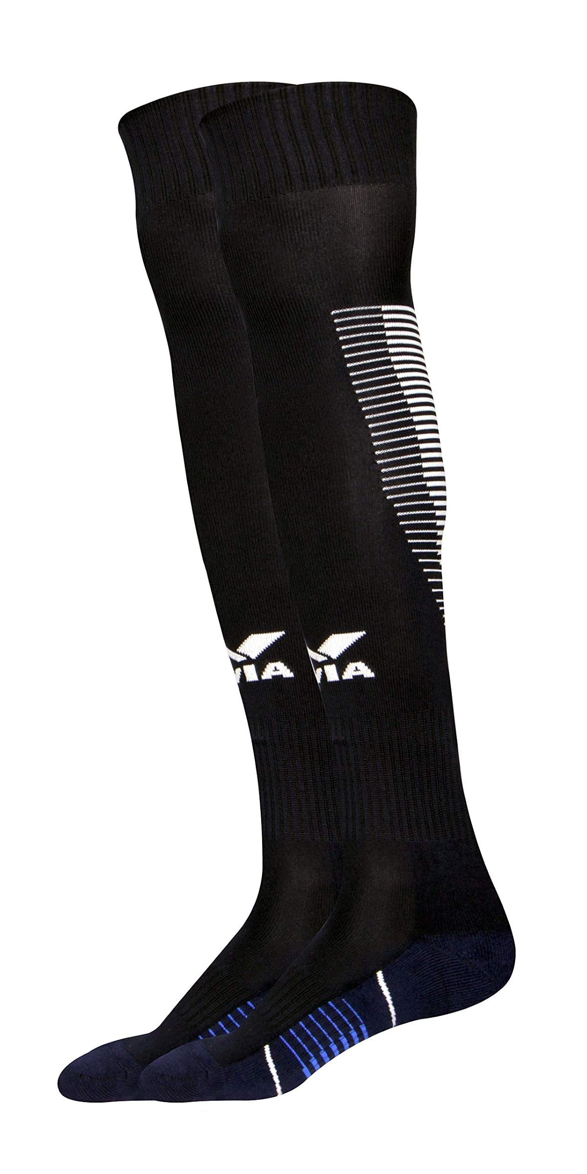 Nivia Rabona Football Socks/Stockings (Navy Blue, M) | for Men & Women | Knee