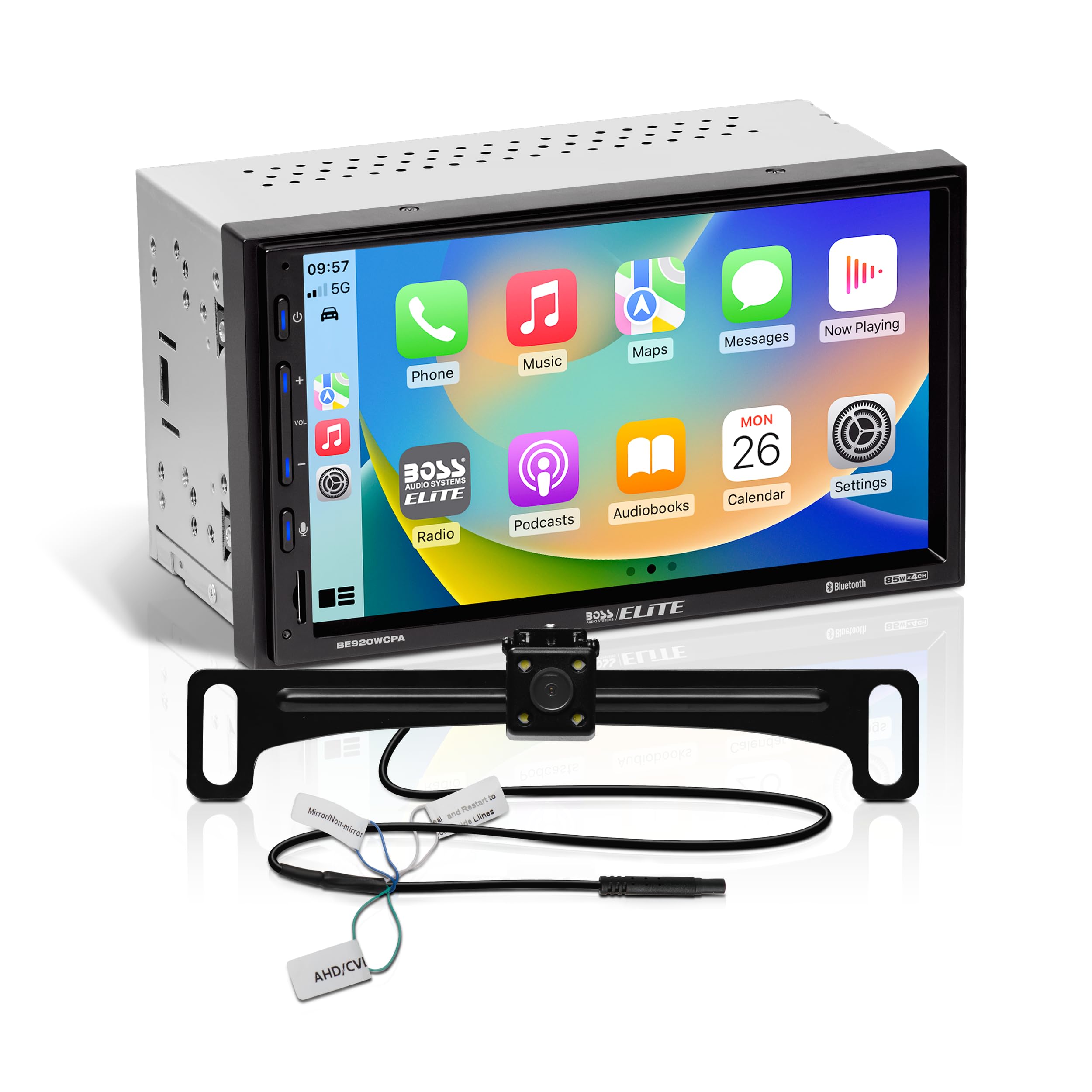 BOSS Audio Systems Elite BE920WCPA-C Car Stereo – Wireless Apple CarPlay & Android Auto, Double Din, 7 Inch Touchscreen, Bluetooth, No CD DVD Player, AM/FM Radio Receiver, USB, Backup Camera