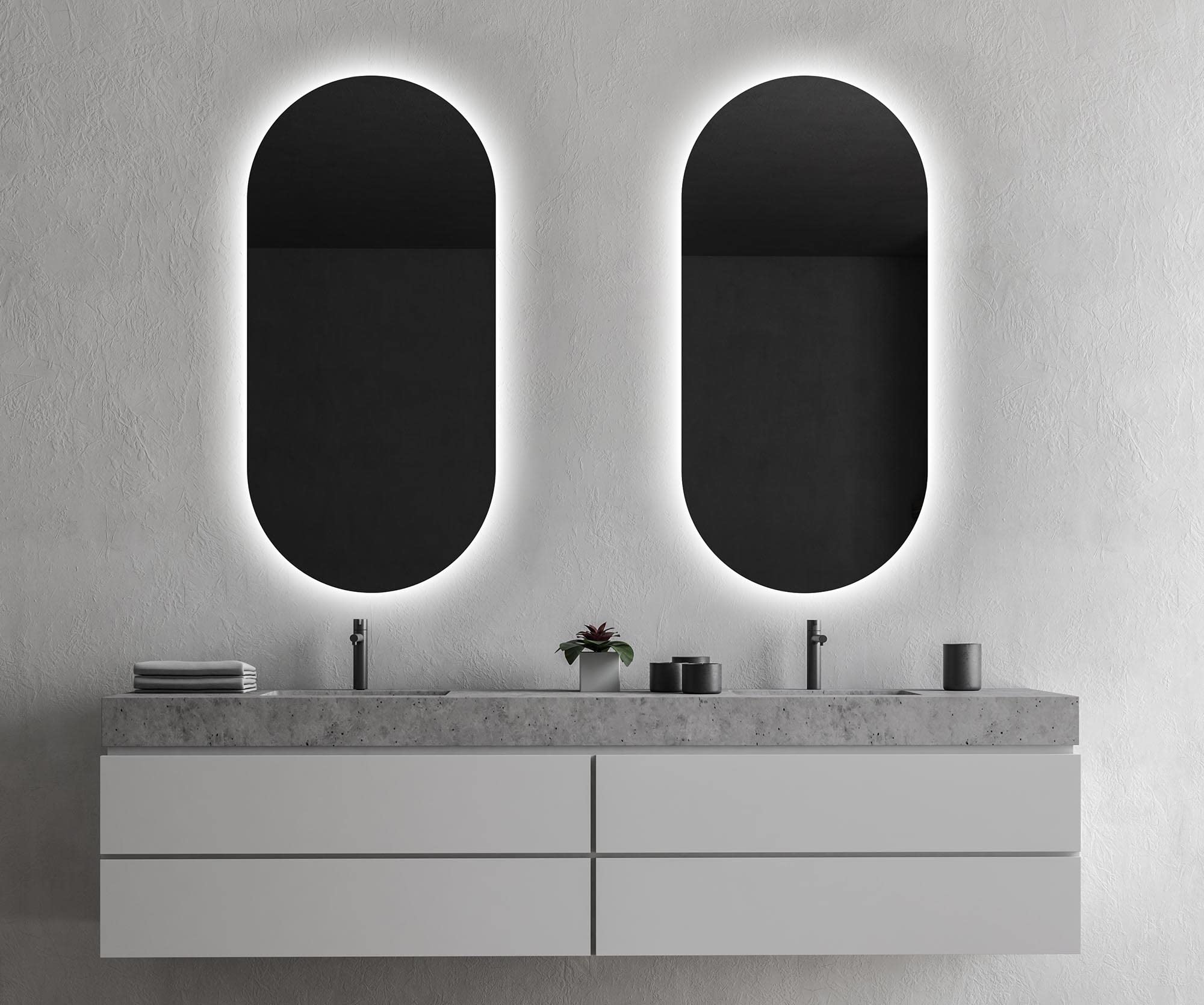A ARTFORMA Premium Espejo de Baño con Iluminación LED - 110x80 - Luz Espejo de Pared - Diferentes tamaños - retroiluminado Iluminado - T106