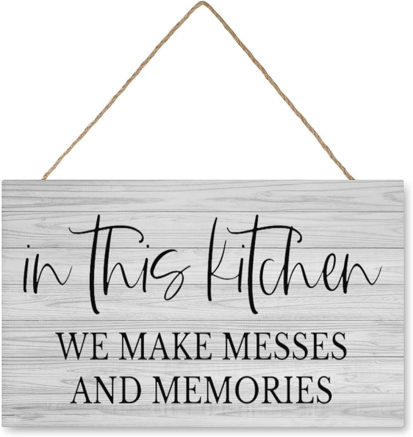 Wooden Decor Signs In This Kitchen We Make Messes And Memories Definition Funny Wooden Wall Decor Inspirational Home Farmhouse Kitchen Cafe Decoration 8x12 Inch