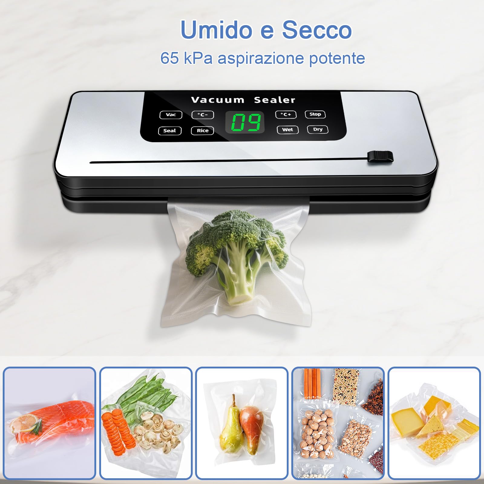 Dictien Macchina Sottovuoto Alimenti Automatica per Secchi che Umidi alimenti — immagine 2 di 16