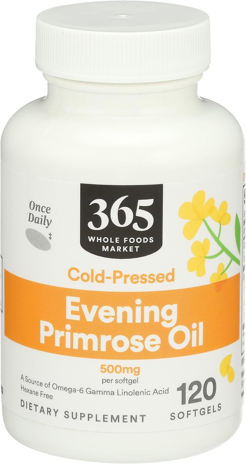 Amazon.com: Whole Foods Market, Evening Primrose Oil 500 mg, 120 ct ...