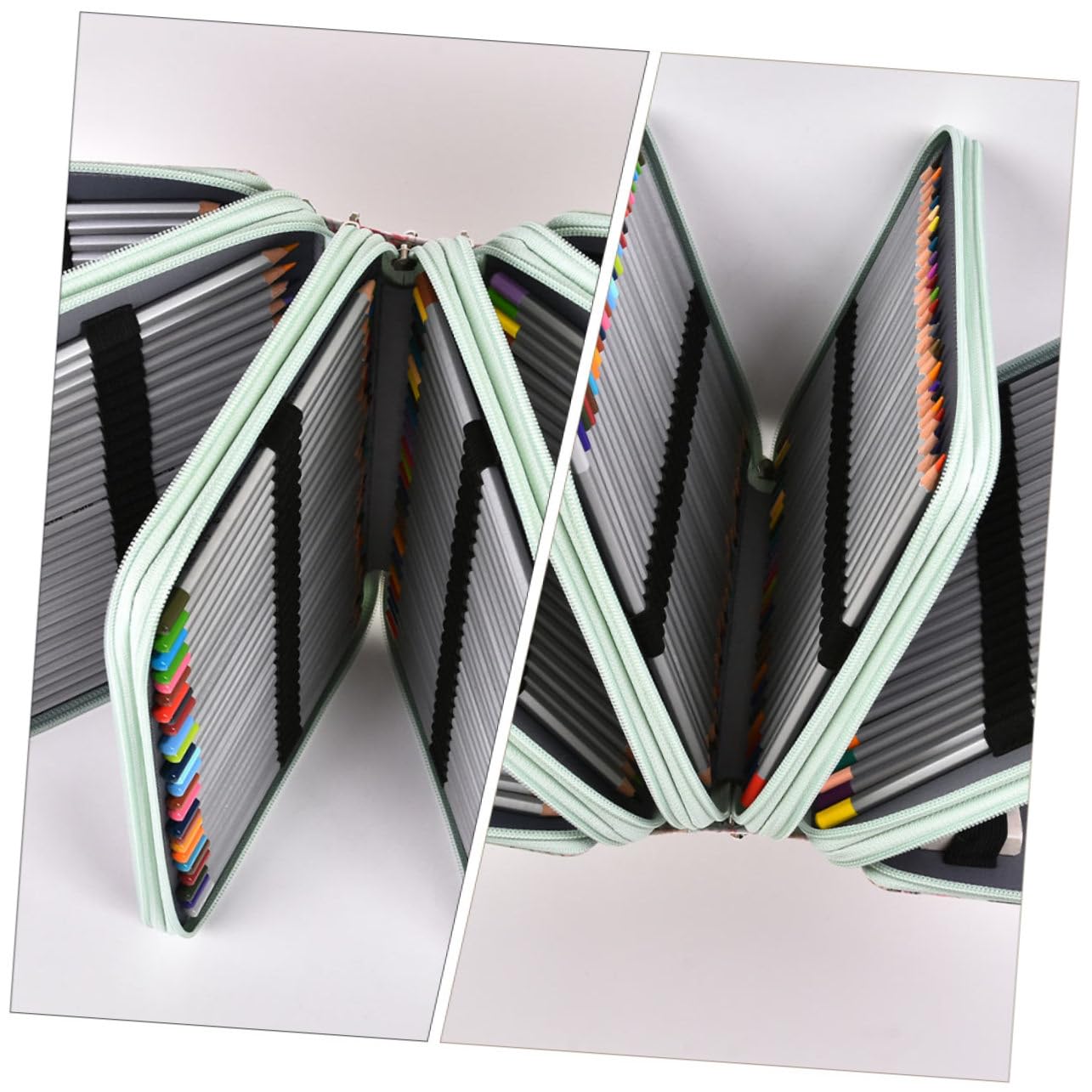 Gadpiparty Borsa Organizer per Cancelleria 252 Fori Astuccio Manico e Cordoncino Elastico per Scuola e Ufficio