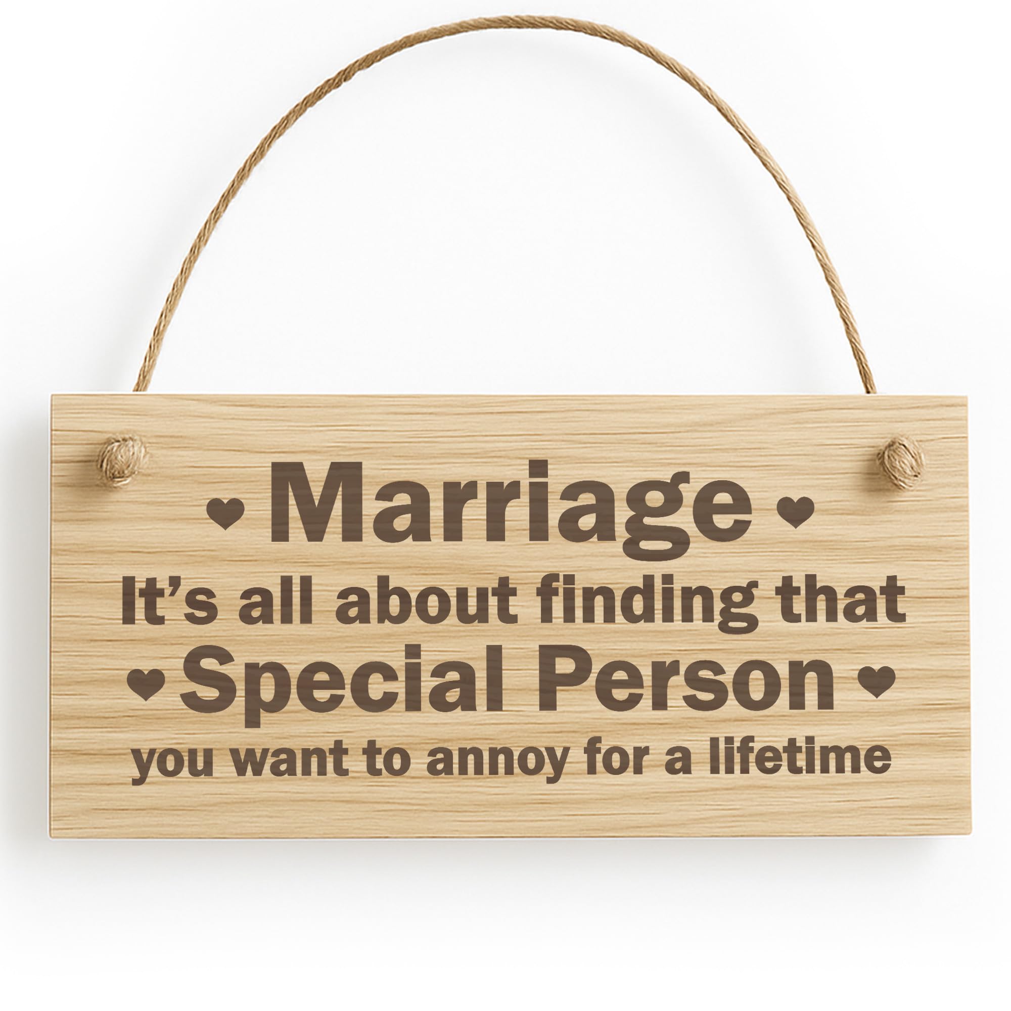 Red Ocean Funny Marriage Plaque Novelty Wedding Anniverary Sign Gift For Husband Wife