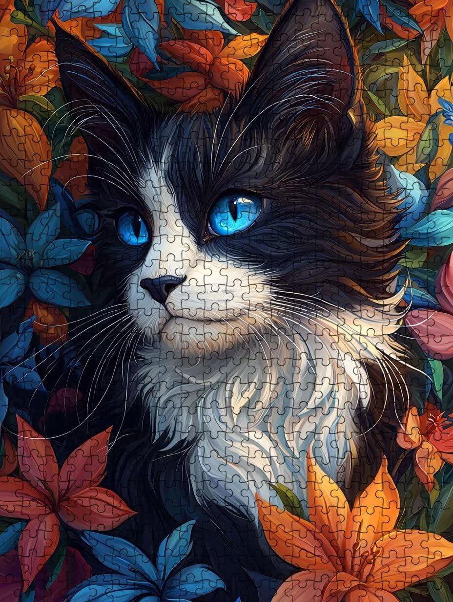 Flores De Gato Puzzle 2000 Piezas, Rompecabezas Adultos Puzzle, Desafiante Puzzles de Decoración Juego de, Entretenimiento Juego Educativo para Toda la Familia, para Regalo Decoración DX0YL7-623