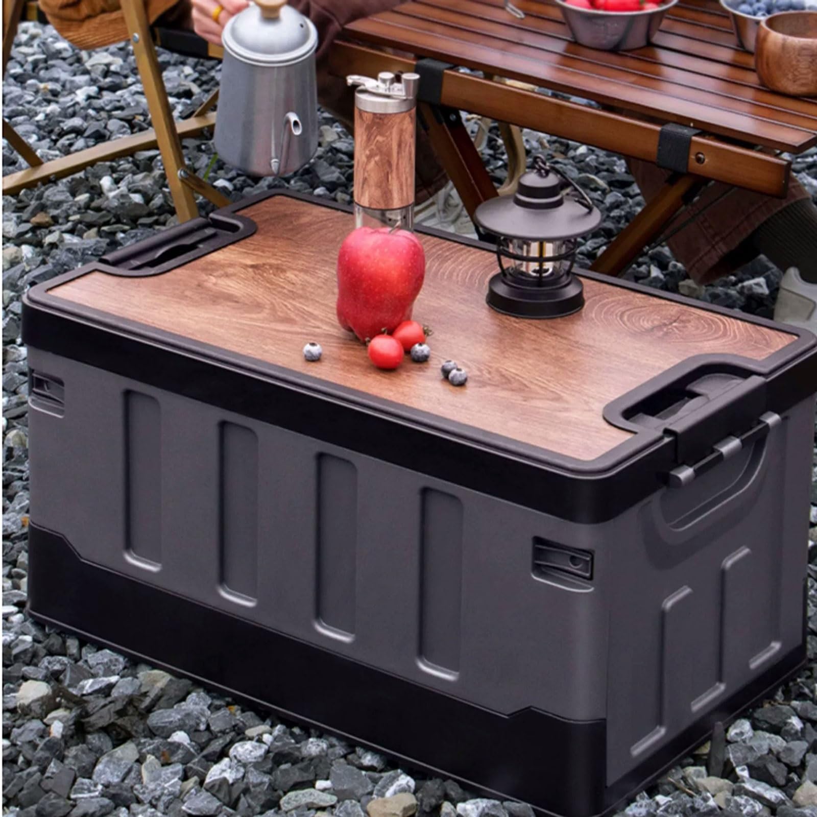 Campingbox PP-Aufbewahrungsbox, faltbar, for den Außenbereich, tragbar, faltbar, for Getränke, Auto, Faltbox, Schlafzimmer, Camping, Organisationsbehälter, Aufbewahrungsbox Aufbewahrungsboxen ( Color