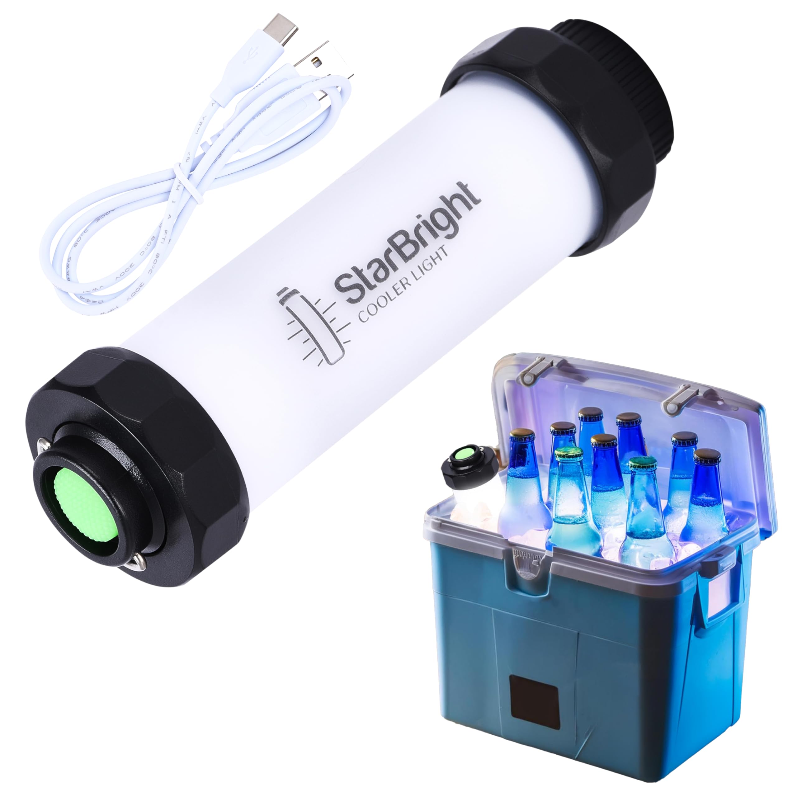 LED Cooler Lights - Waterproof and Energy Saving Camping Accessory - Portable Boat Interior Lights - Cool Gadget for Outdoor Recreations and Backyard Parties - 6" Hx2 Lx2 W