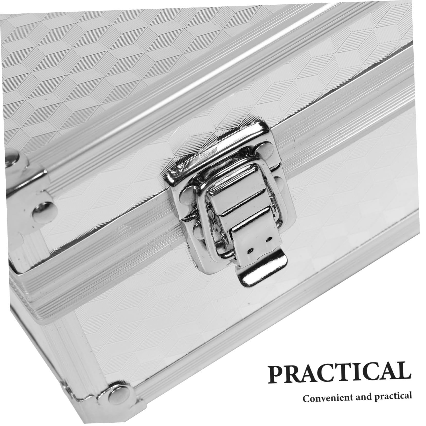 Generico Timke Protection Box custodia rigida per il trasporto Caso di attrezzature supporto per microfono multiplo Custodia microfono portatile porta microfono Lega di alluminio Argento