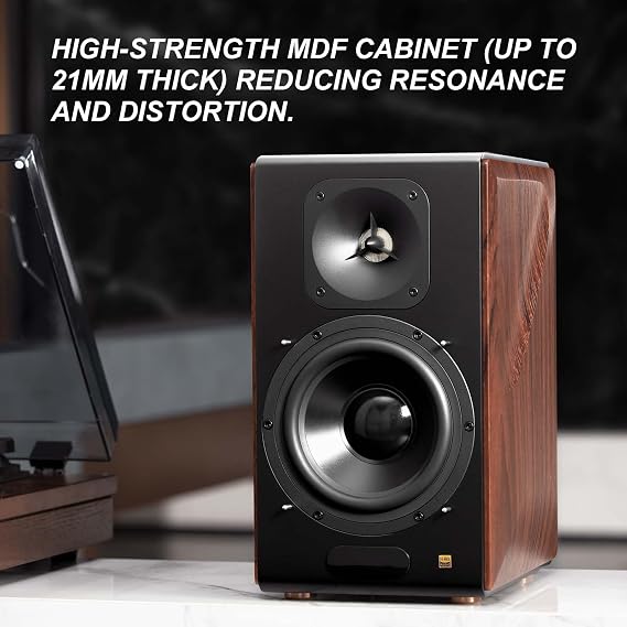 Edifier S3000MKII Audiophile Active Speakers, Wireless Powered Bookshelf Speaker Bluetooth 5.0 aptX with Planar Diaphragm Tweeters, Hi-Res Audio and 6.5 Woofers(Upgraded)