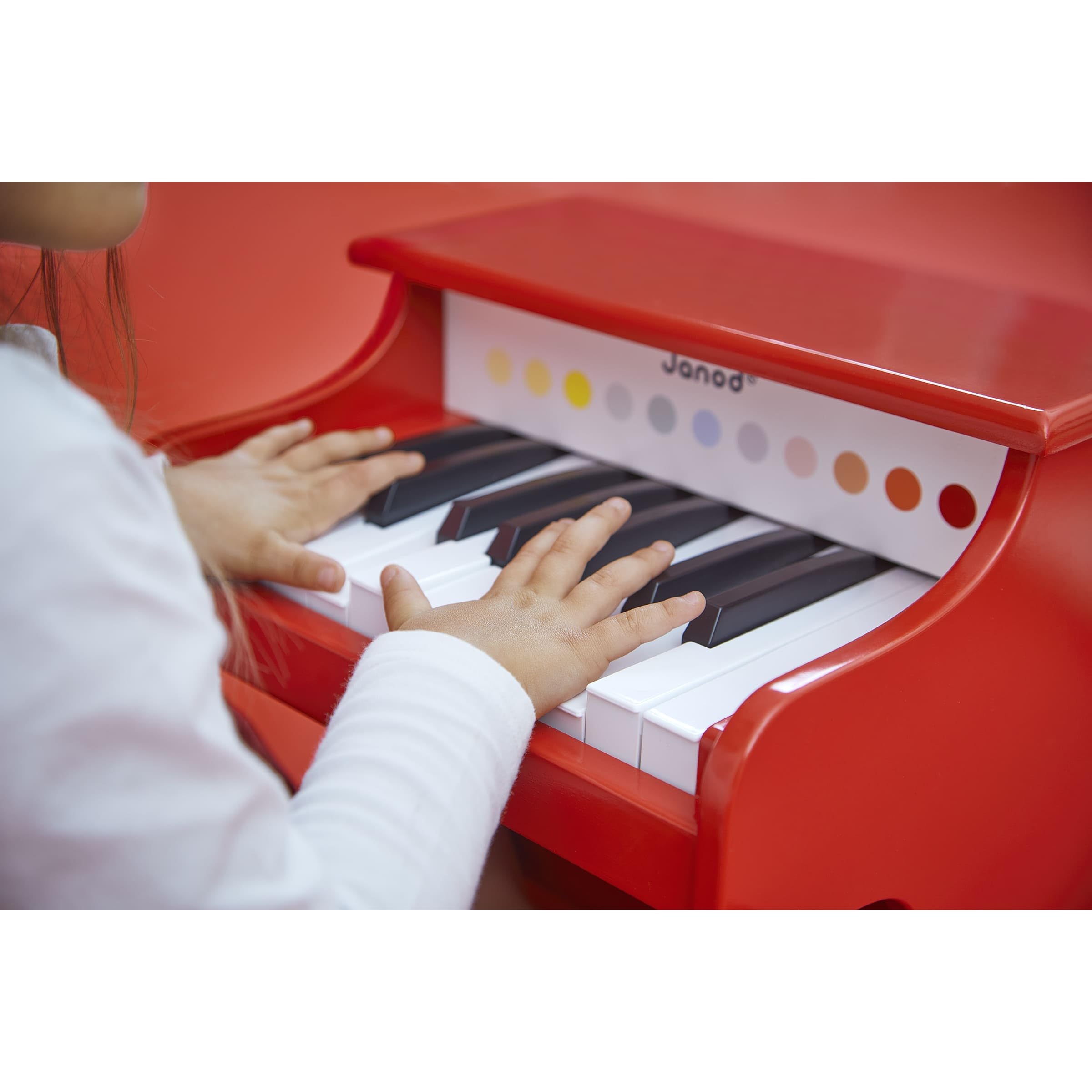 Janod - My First Confetti Wooden Electronic Piano - Pretend Play and Musical Awakening Toy - from 3 Years Old, J07618