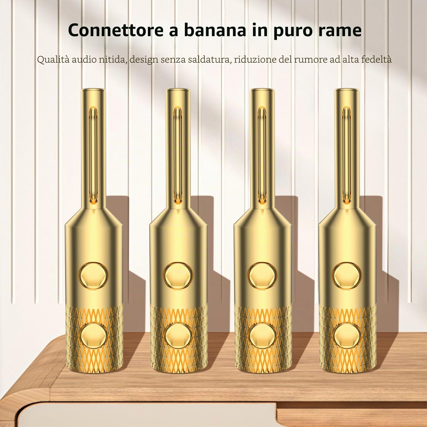 Viborg VB401 - Altoparlante a banana in rame puro di fascia alta per cavo altoparlante (VB401G)