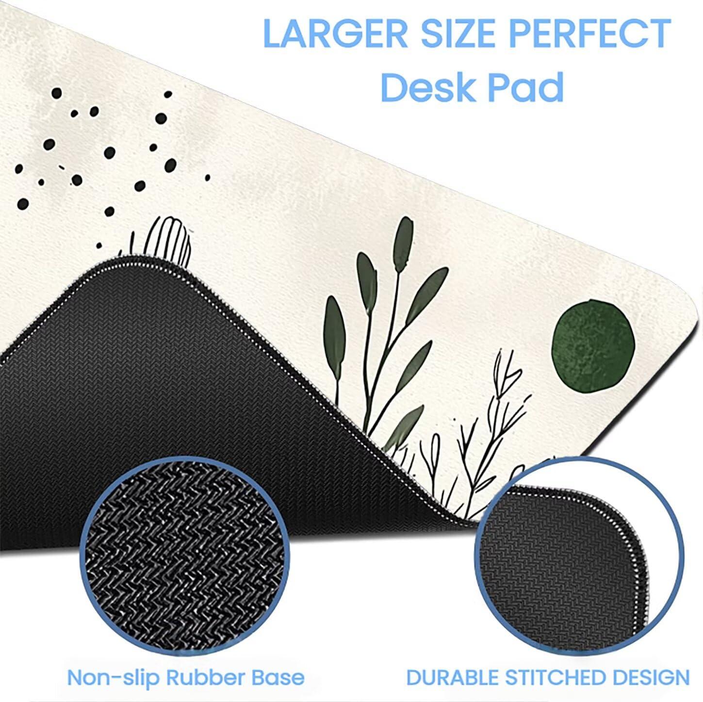 Lpfieonn Einfach Schreibtischunterlage XXL, Anlage Schreibtischunterlagen Großes, Gaming Mousepad XXL mit ernähter Rand und Rutschfeste Gummibasis, Desk Mat für PC/Laptop/Mausa 120x60cm PF-2364