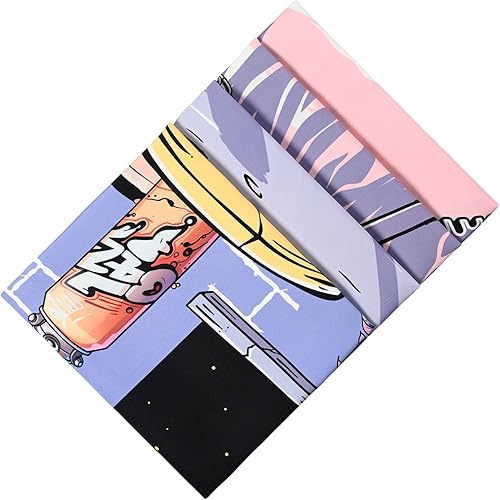 Miniatura 7 de Krelymics Tapiz de calavera hippie, tapiz de música rock, tapiz de sol y luna, tapiz reflectante de espejo, divertido tapiz de esqueleto, tapiz