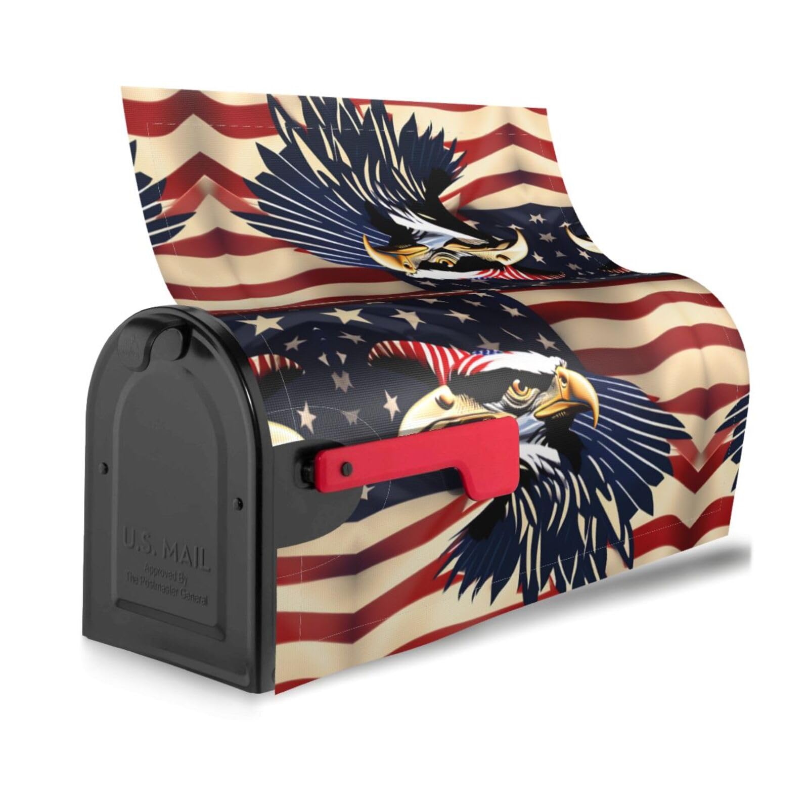 Patriotische Briefkastenabdeckung Mit USA-Flagge & Adler – Magnetisch, 53,3 X 45,7 Cm