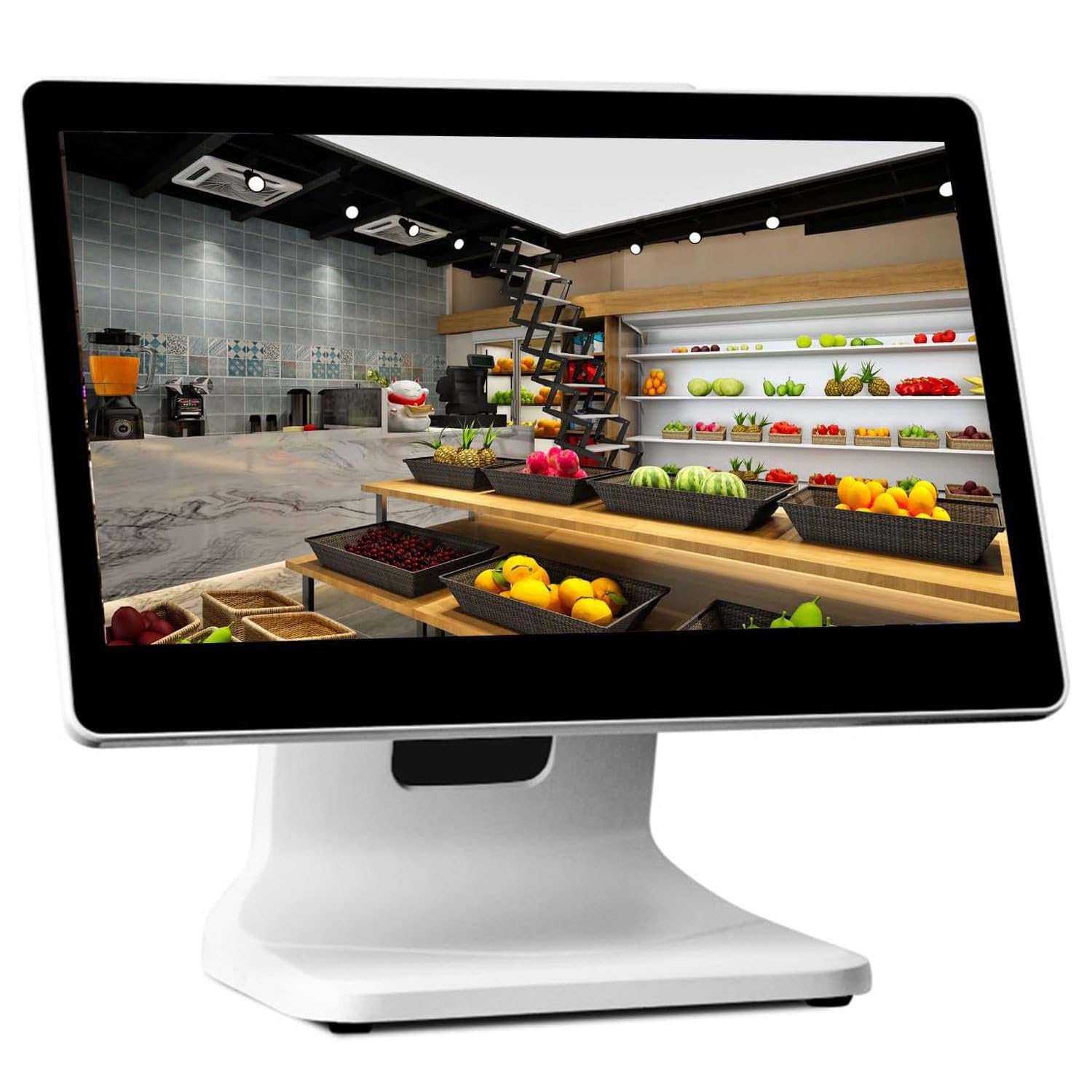 Caja registradora para pequeñas Empresas, Pantalla táctil de 15,6", Todo en uno, ángulo Ajustable para comercios minoristas, restaurantes y Sistemas TPV para pequeñas Empresas.