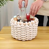 Vista 5 de Cestas anidables para horno para organización de juguetes y hogar, cesta de almacenamiento de cuerda de algodón, cesta de almacenamiento de regalo