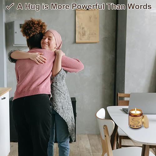 Miniatura 5 de BrightinWint Velas perfumadas de vainilla, regalos divertidos para mujeres y hombres, con texto en inglés "Sending You Big Hug Candle Thinking of