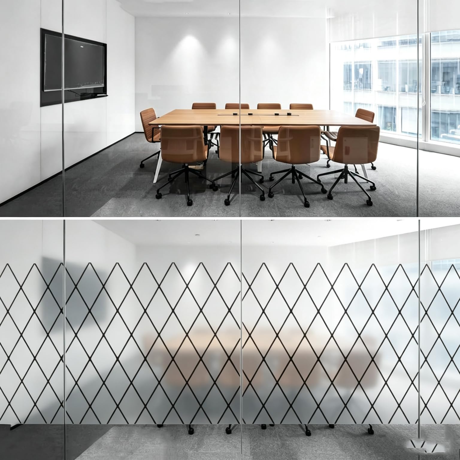 Vinilo Ventana Privacidad 70 x 350 cm Privacidad Ventana Protección UV Ideal Lámina Protectora UV con Adhesión Estática sin Pegamento Lámina para Baño Oficina y Cocina, Neto
