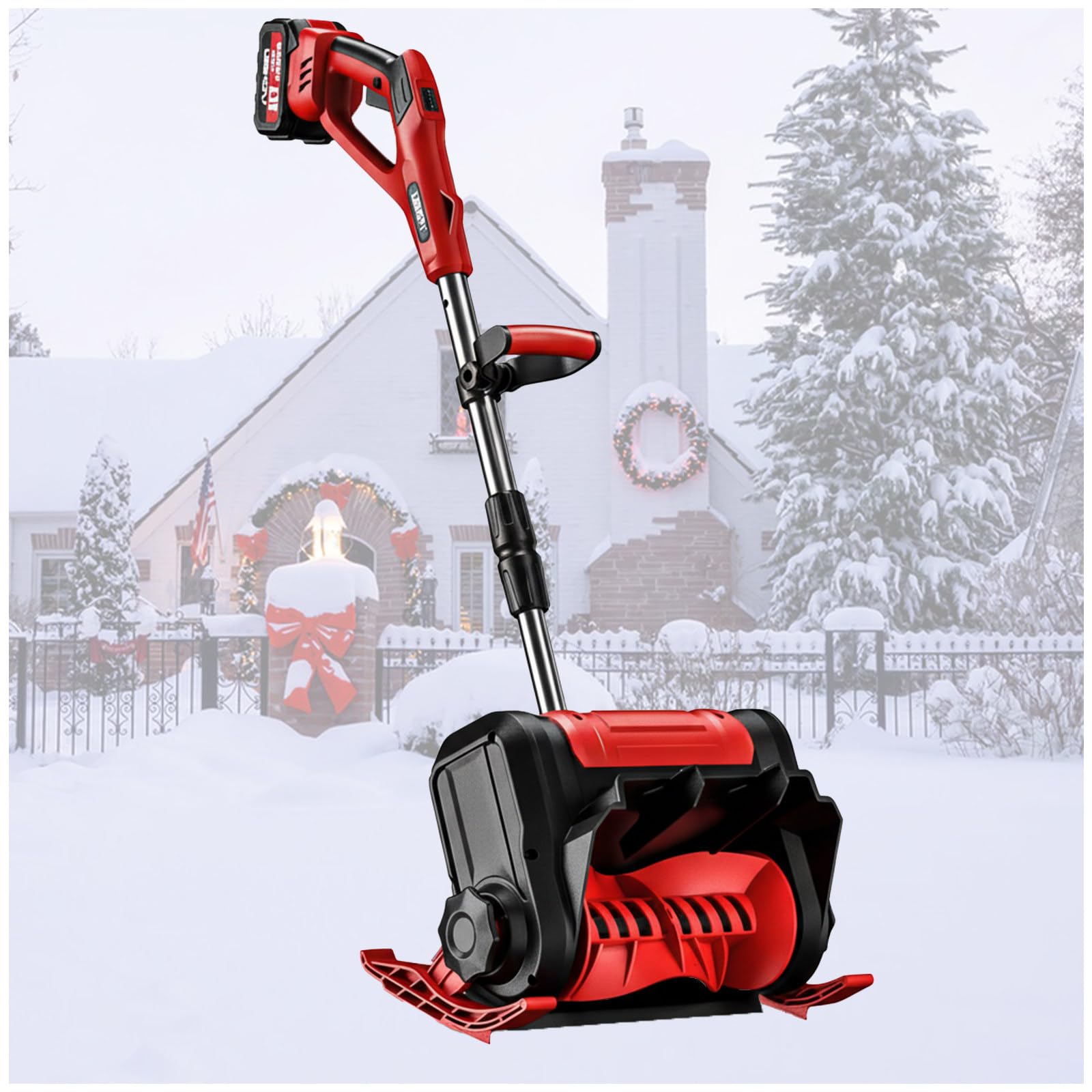 Pelle à Neige sans Fil, Souffleuse à Neige électrique 30 Cm, 21 V, Batterie 3 Ah, 136 Kg/Min, Portée De 8 M, Légère (4,1 Kg), Idéale pour Allées, Escaliers, Terrasses Et Trottoirs