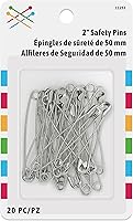 Prym Large 2 Inch Safety Pins, 20 Pack Zinc Steel - Durable for Sewing, Crafts & Repairs