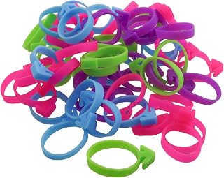 40PCS Buttercream Piping Bag Retainer Rings Silicone Piping Bag Straps Colored Pastry Bag Ties For Cupcakes Frosting and Cookie Sealing