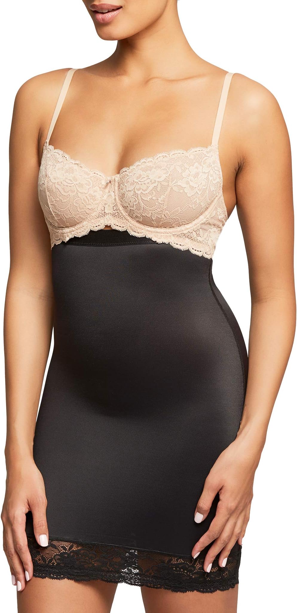 Montelle Women's Plus Size Strapless Shapewear Firm Tummy Control Waist Body Shaper Slip