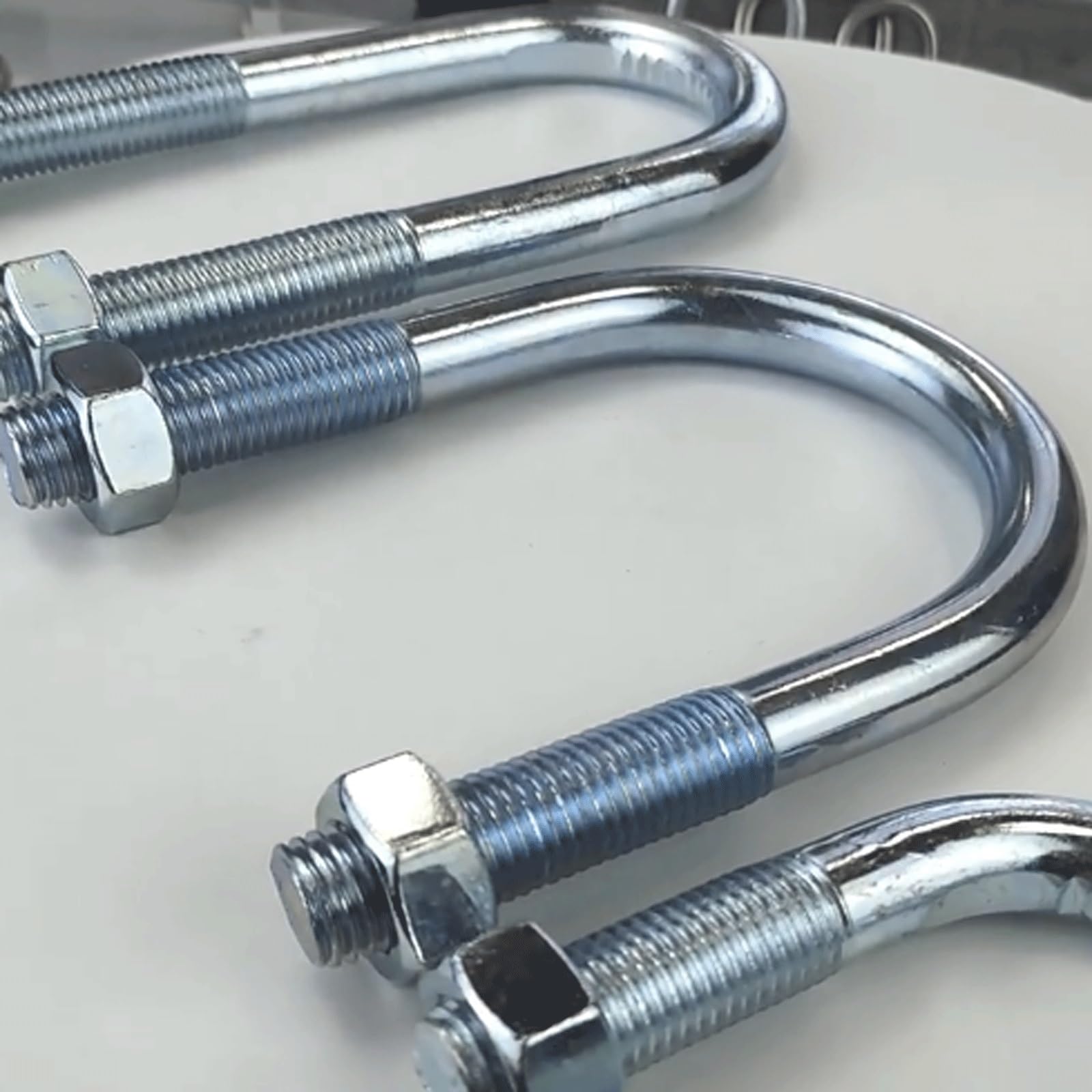 Bulloni a U in acciaio inossidabile, Bulloni a U M16 zincati con dadi argento dimensioni multiple(M16*106 * 161)