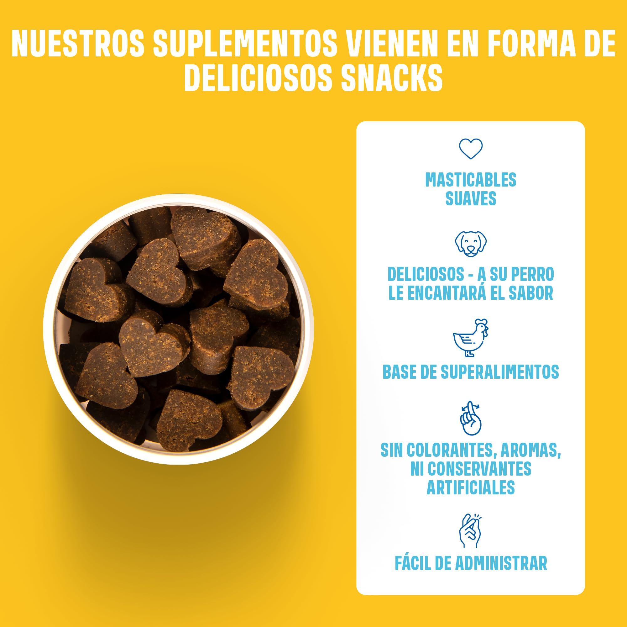 ivvi Multivitaminas - Complemento Alimenticio para Perros como Golosinas - Cuidado Completo para una Vida Feliz del Perro - 60 Golosinas de Pollo (270g)