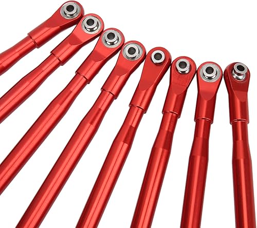 Miniatura 6 de Juego de eslabones a control remoto, conjunto de varillas, varilla de tracción con barra estabilizadora de aluminio para SCX6 JLU 1/6 RC Vehículo de