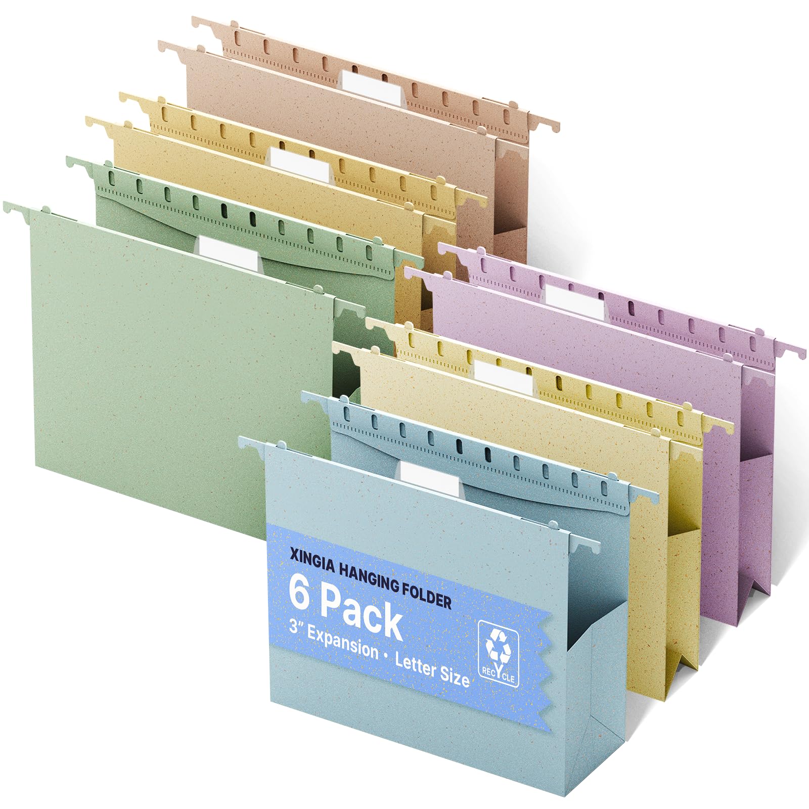 Photo 1 of 
XINGIA Plastic Hanging File Folders Letter Size,3'' Expandable File Folders Hanging with Tabs,6 Pack Hanging Folders for Filing Cabinet,Hanging Folder Organizer for Office Home,Assorted Colors