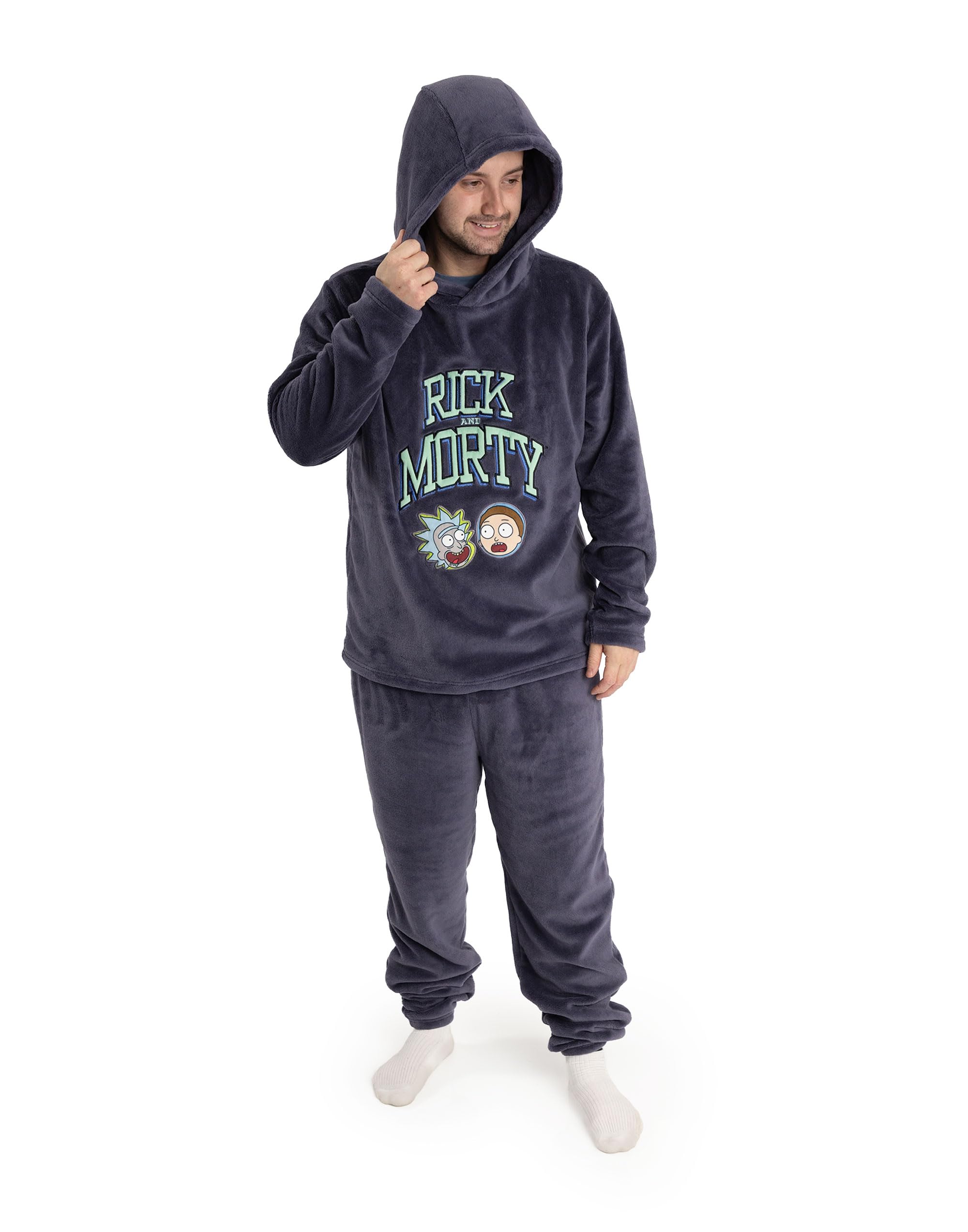 Vanilla Underground Rick And Morty Mens Grey Character Long Sleeve Long Leg Pyjama Set (Small) from B&Q