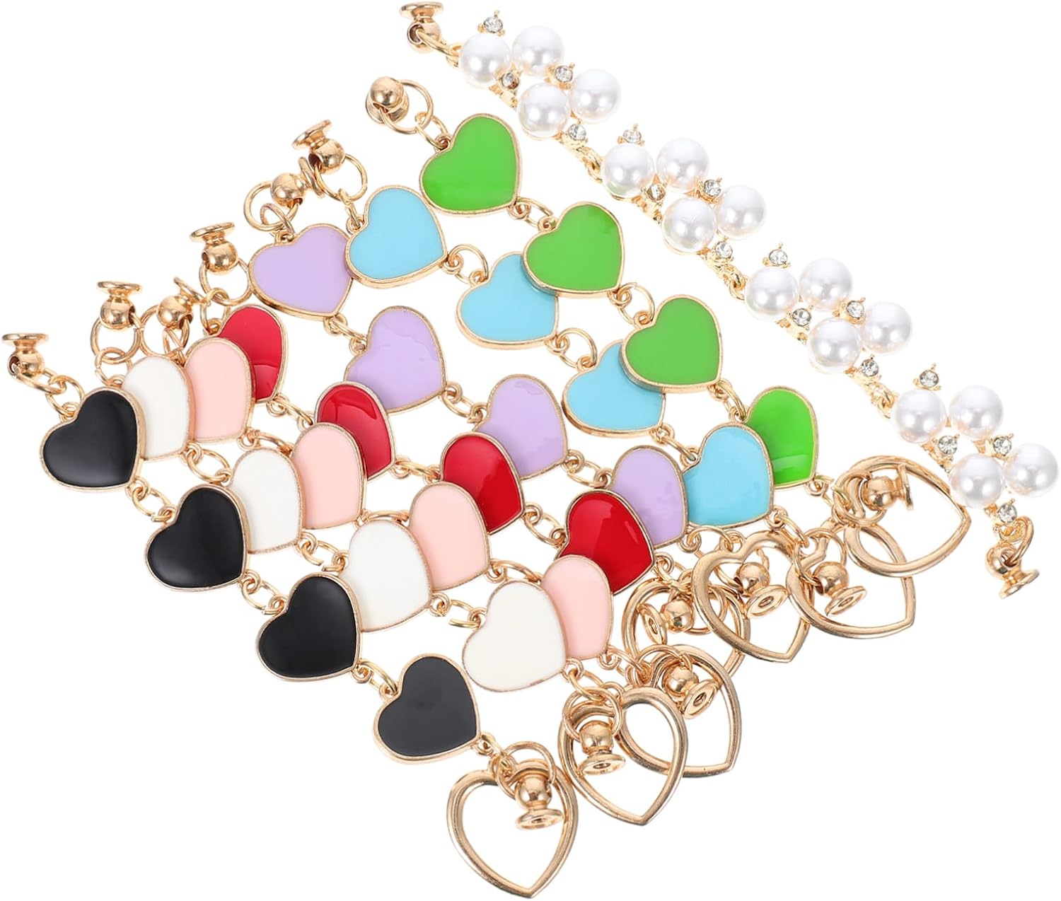 Gadpiparty 8pcs Elegant DIY Phone Case Chain Pendant Mobile Phone Cover Hanging Ornament Beads for Christmas Valentine Day Birthdays