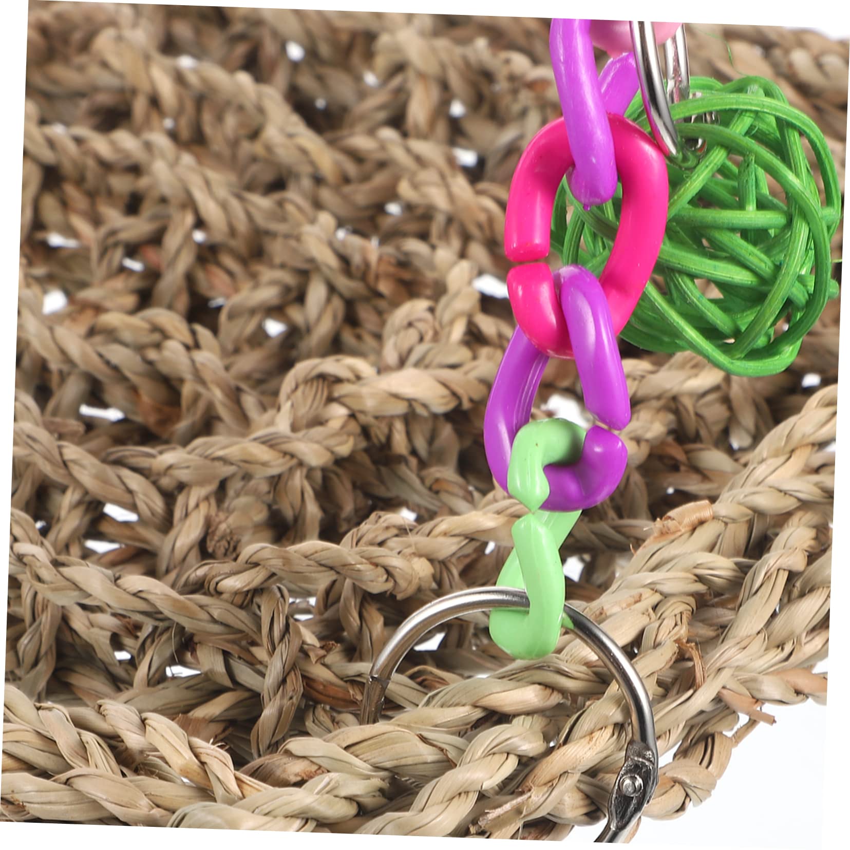 Altalena Giocattolo per Pappagalli Sospesa da Arrampicata | Fibre Naturali e Legno, Decorativa e Creativa, per Piccoli Animali e Parrocchetto