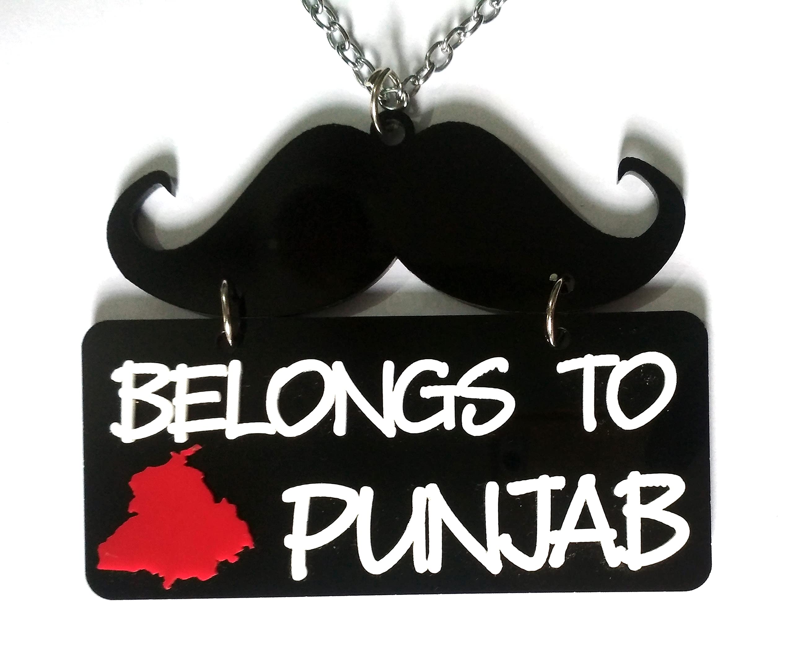 GXYS Both Side Belong to Punjab for Car Hanging Material-Acrylic Color-Black Red and White-image-34