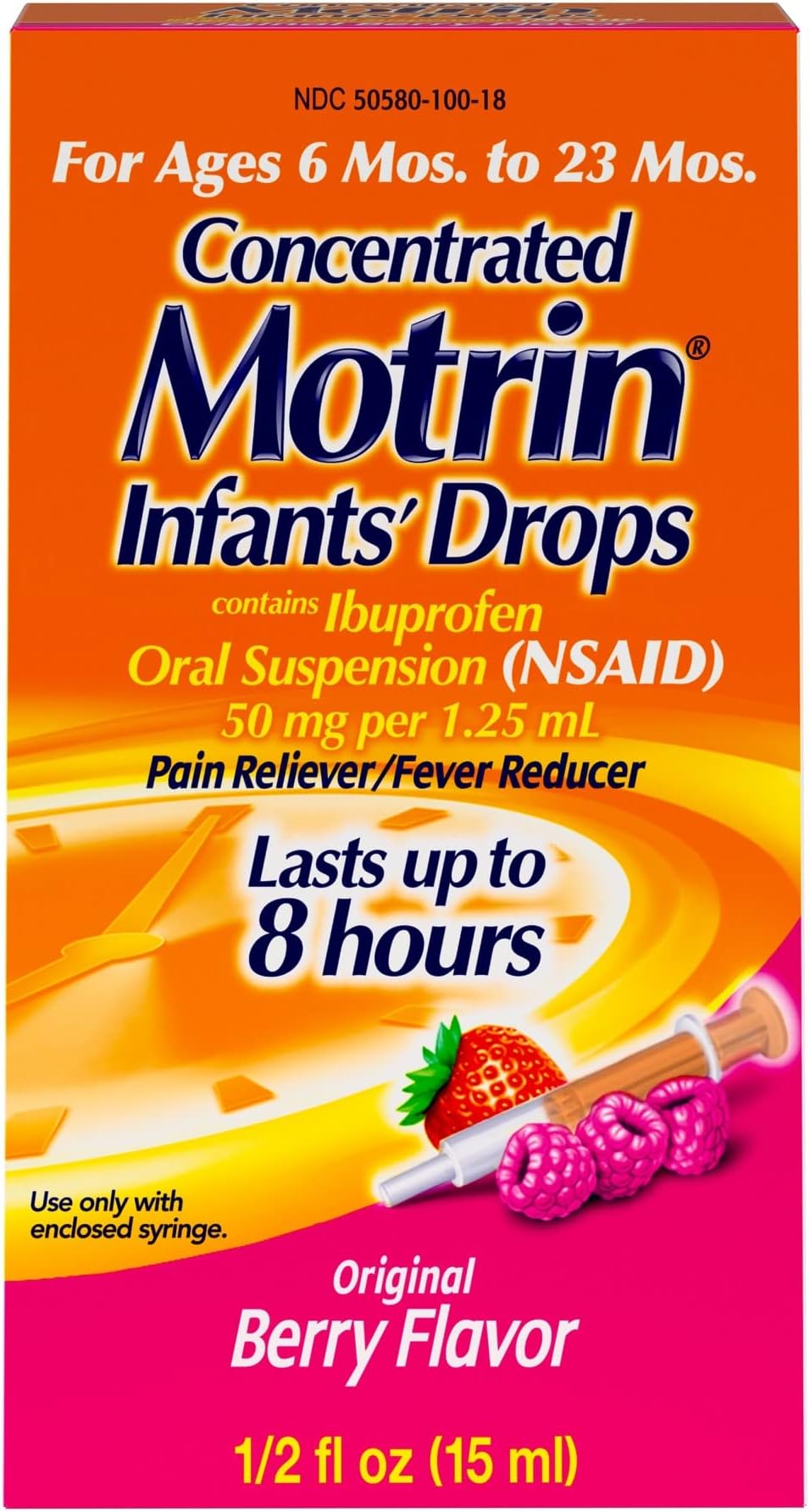Infant's Oral Suspension Berry Pain Reliever/Fever Reducer, 0.5 Ounce