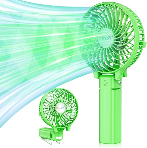 VersionTECH. Mini ventilador de mano, ventilador de escritorio USB, pequeño ventilador de mesa portátil personal con USB recargable funciona con