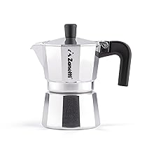 Zanetti, Mama Caffettiera Moka in Alluminio, Macchinetta Caffè Mezza Tazza, Moka Espresso con Sistema Anti Goccia, Guarnizione in Silicone, Manico Ergonomico
