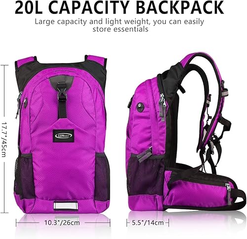 Miniatura 2 de Mochila de hidratación con aislamiento térmico con bolsa de agua a prueba de fugas de 2 litros, sin BPA, perfecta para correr, ciclismo, senderismo,