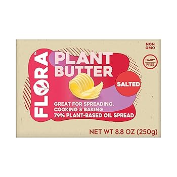 Amazon.com: Flora Vegan Plant Butter, Salted - 8oz Brick, 8