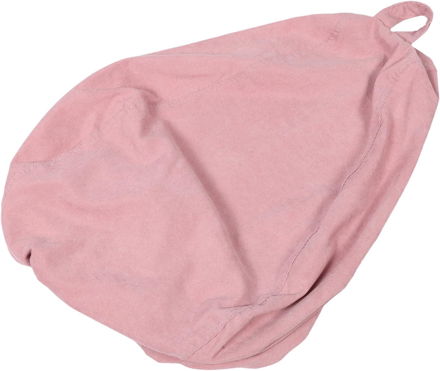 Pink Corduroy Bean Bag Chair Cover with Zipper Washable Replacement
