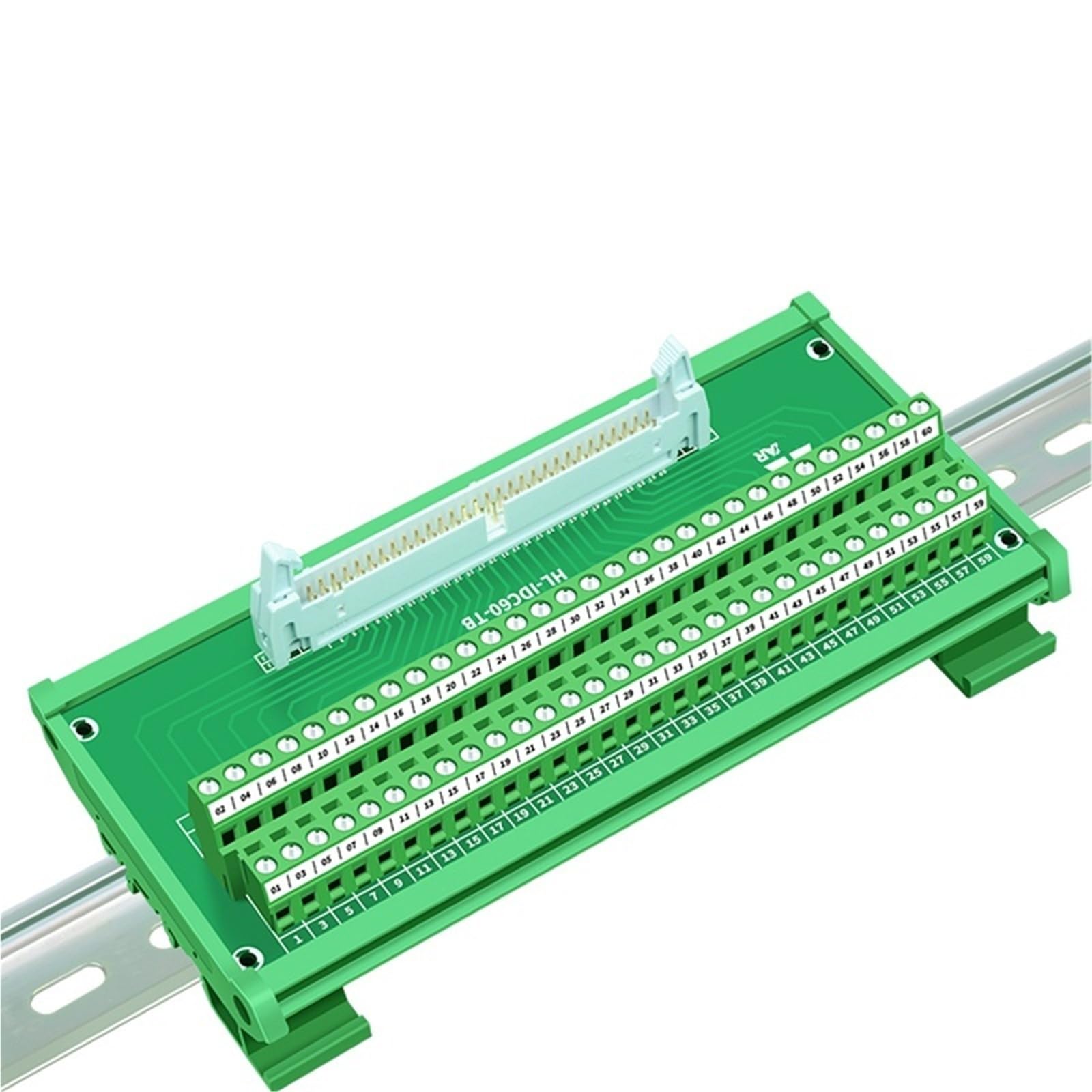 bloc terminal pour PLC IDC60 mâle à 60P bornier PLC bornes de relais d'e/s adaptateur de montage sur Rail DIN(HL-IDC60-FF-3Meter)