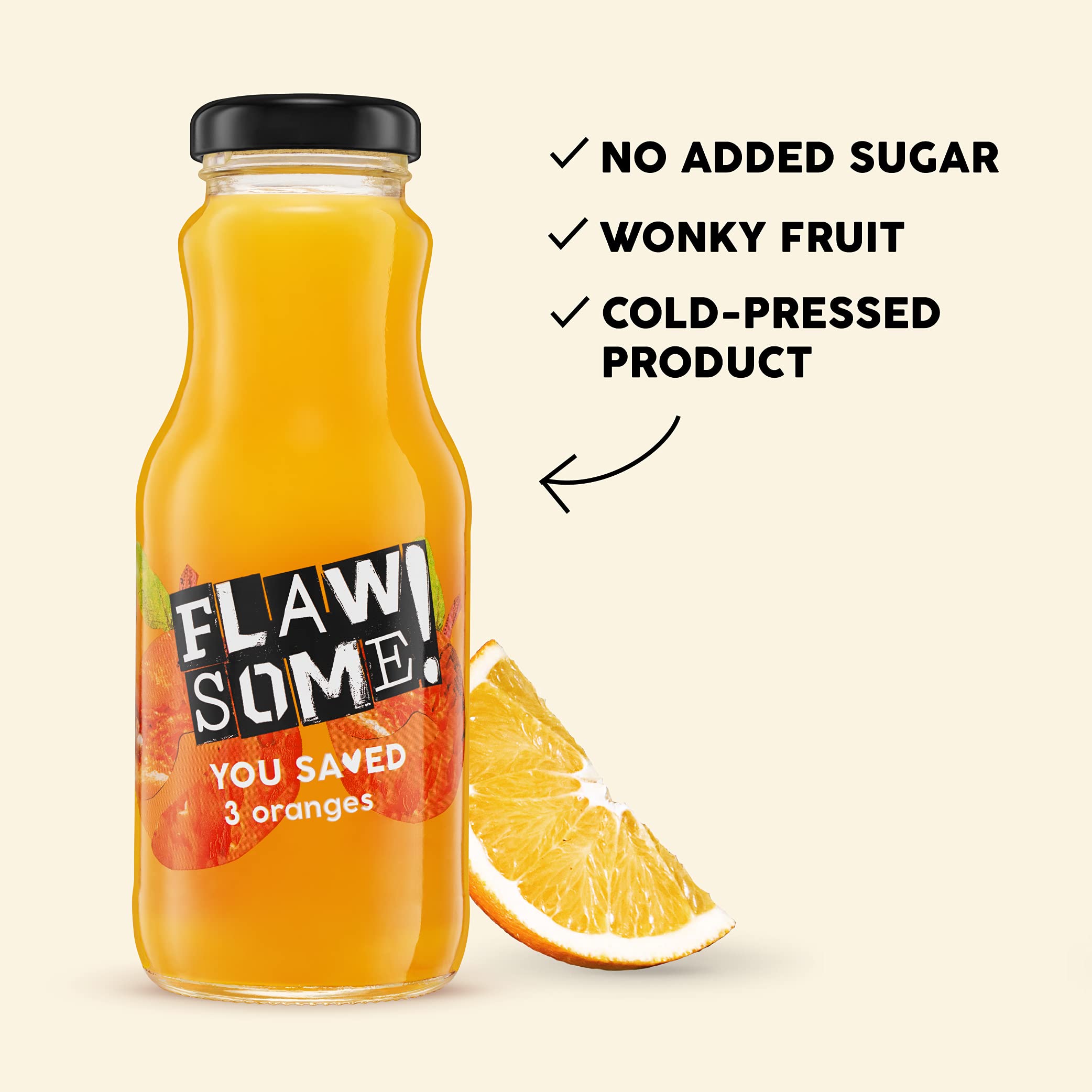 Flawsome! ColdPressed Juice No Added Sugar Pressed Orange Juice