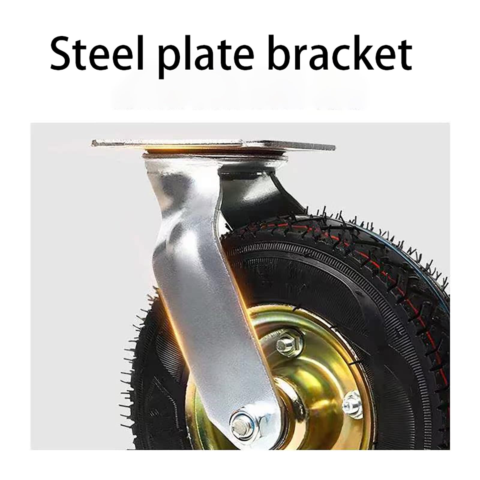 Obrotowe o 360 stopni – idealne kółko, duże gumowe kółka rolkowe, kółka 15 cm 20 cm 25 cm, do mebli i wózka warsztatowego (koła uniwersalne, 20 cm)
