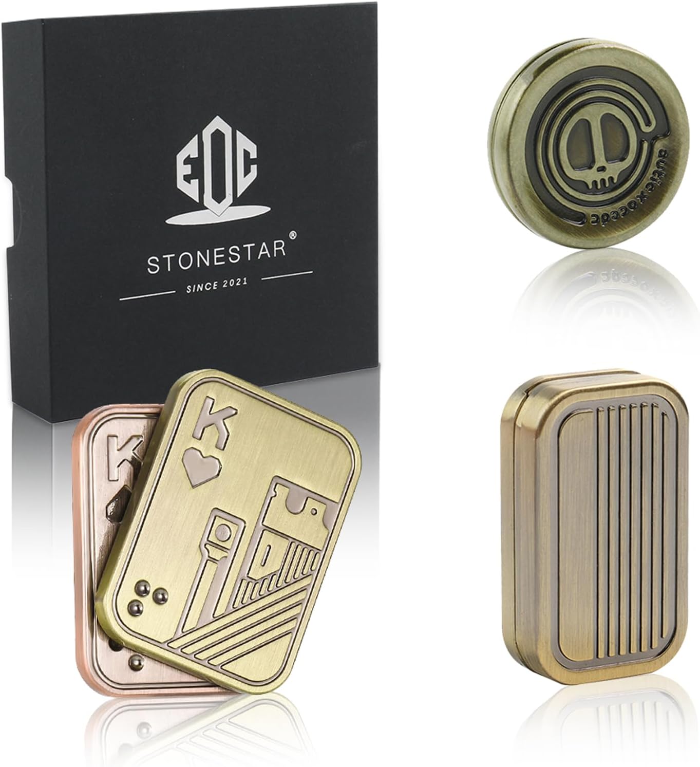 STONESTAR Magnetic Sensory Toys Set, Metal Sensory Toys for Adults, Help ADHD Anxiety Stress Relief Toys Set(Gold)