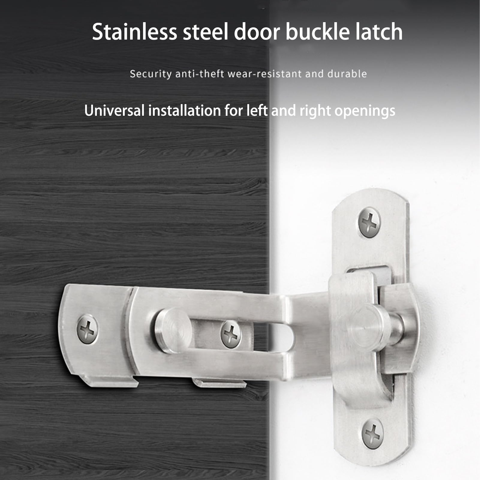 Chiusura Scorrevole Per Porte In Legno - Chiavistello A 90/180 Gradi, Facile Installazione, Design In Lega Di Zinco - Foto 6