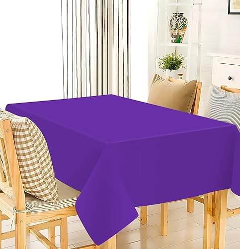 Miniatura 5 de HEIPINIUYE Paquete de 3 manteles color verde salvia de 54 x 108 pulgadas, manteles de plástico desechables para fiestas, cumpleaños, campamento,