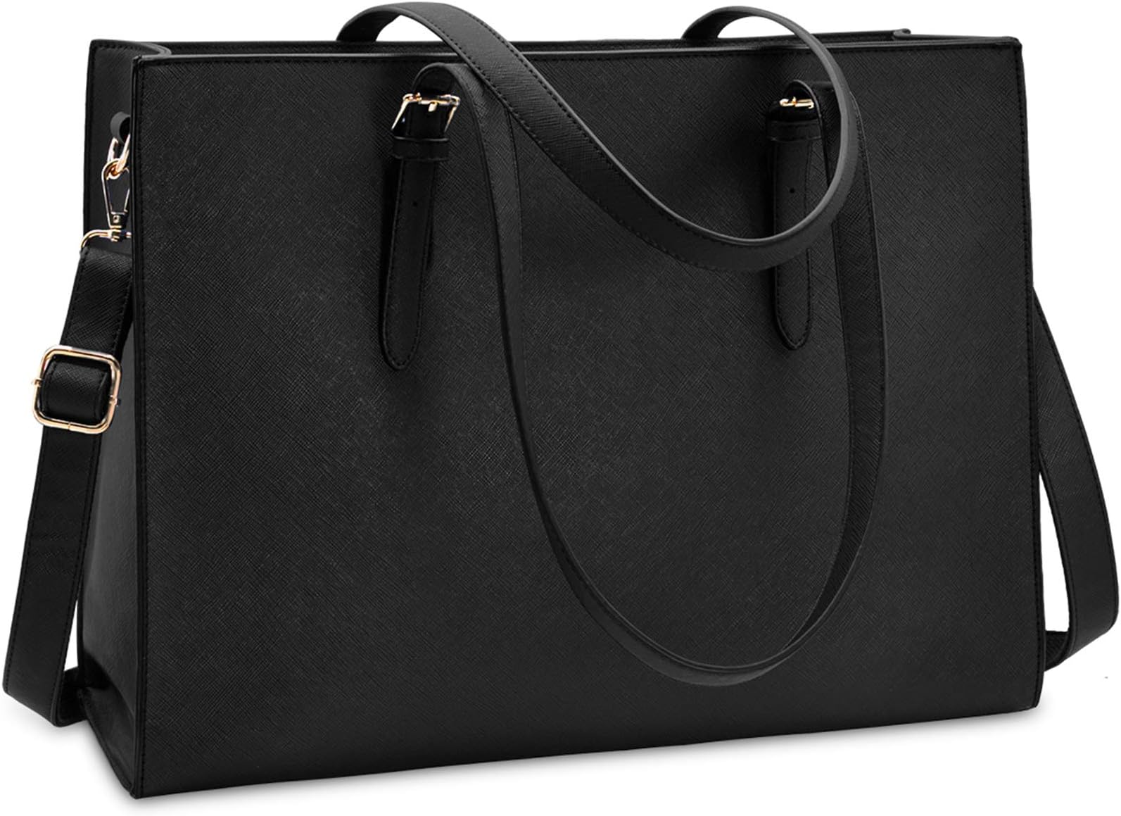 Laptop Bag for Women Waterproof Lightweight Leather 15.6 Inch Computer Tote Bag Business Office Briefcase Large Capacity Handbag Shoulder Bag Professional Office Work Bag