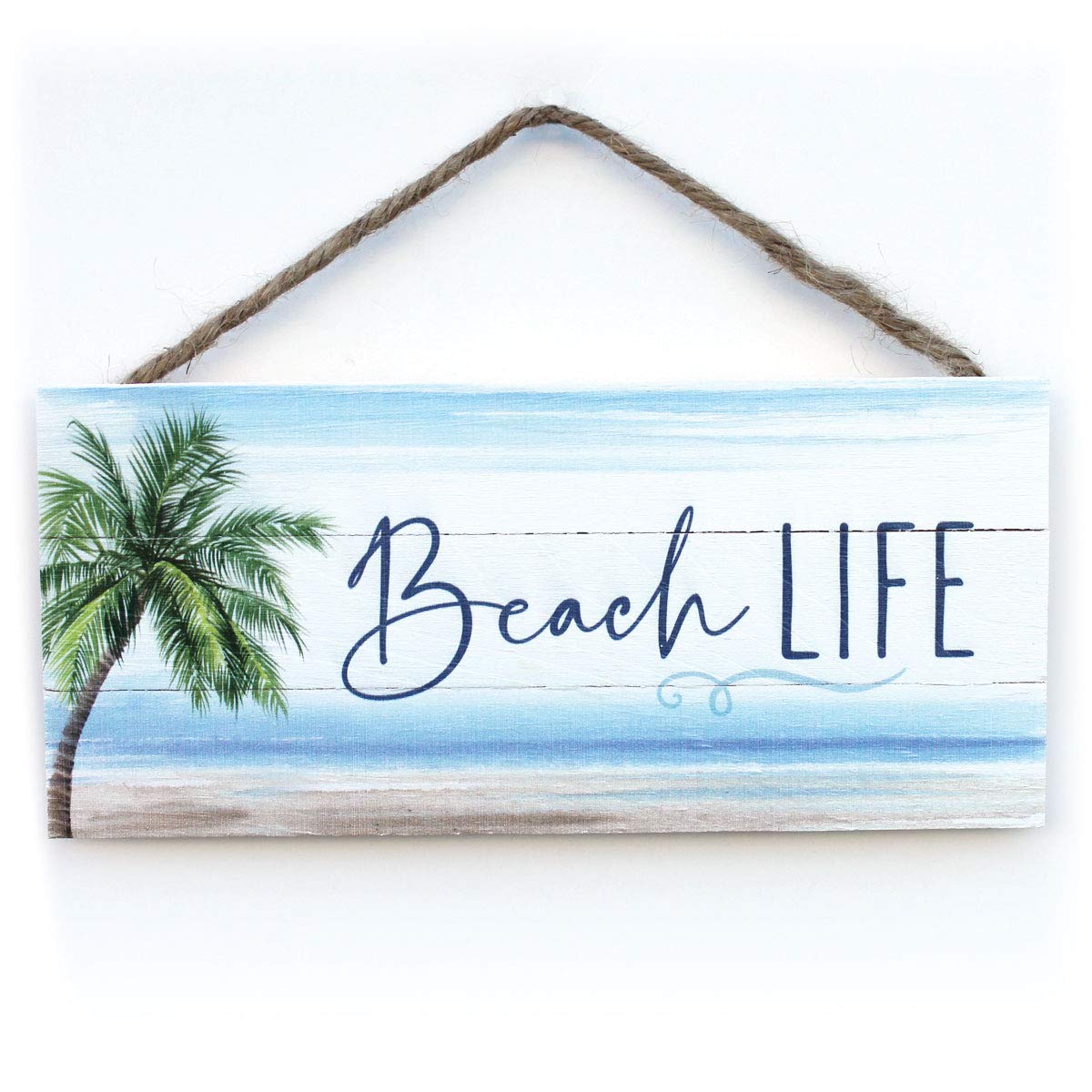 Beach Life Palm Tree Rope Sign